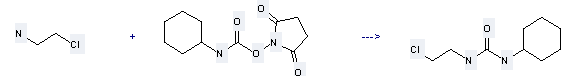 The Urea,N-(2-chloroethyl)-N'-cyclohexyl- can be obtained by N-Cyclohexyl-carbamate de succinimidyle and 2-Chloro-ethylamine 